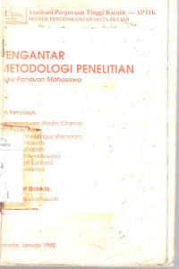 Pengantar Metodologi Penelitian