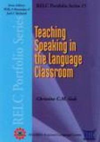 Teaching Speaking In The Language Classroom RELC Portfolio 15